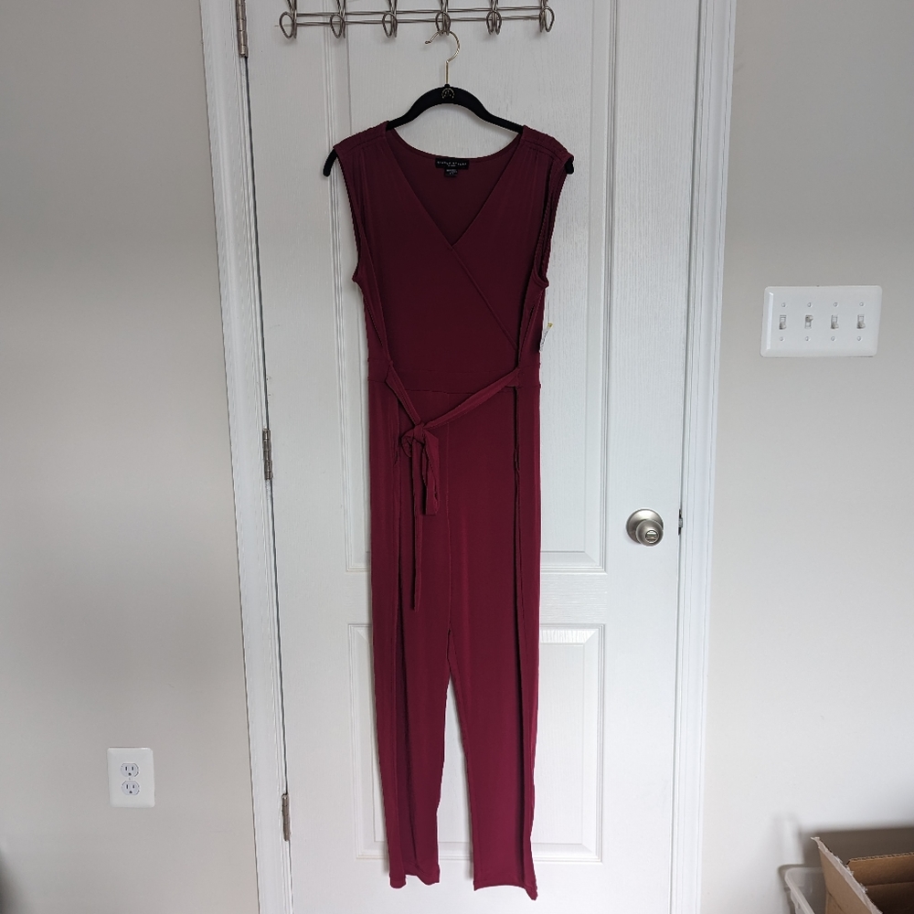 Red Sleeveless Jumpsuit